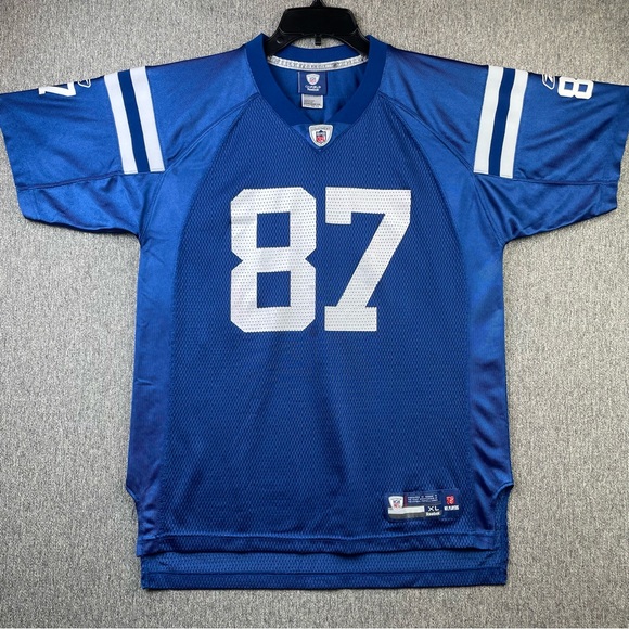 Indianapolis Colts Reggie Wayne #87 Blue OnField Reebok NFL Jersey Youth XL - Picture 1 of 7